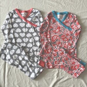 Hanna Andersson Long Johns, two sets, size 8.